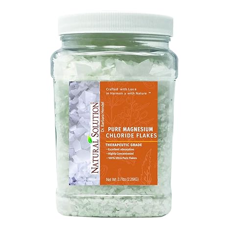 Pure Magnesium Chloride Flakes with Himalayan Pink Salt - 3.7 lbs | NATURAL SOLUTION